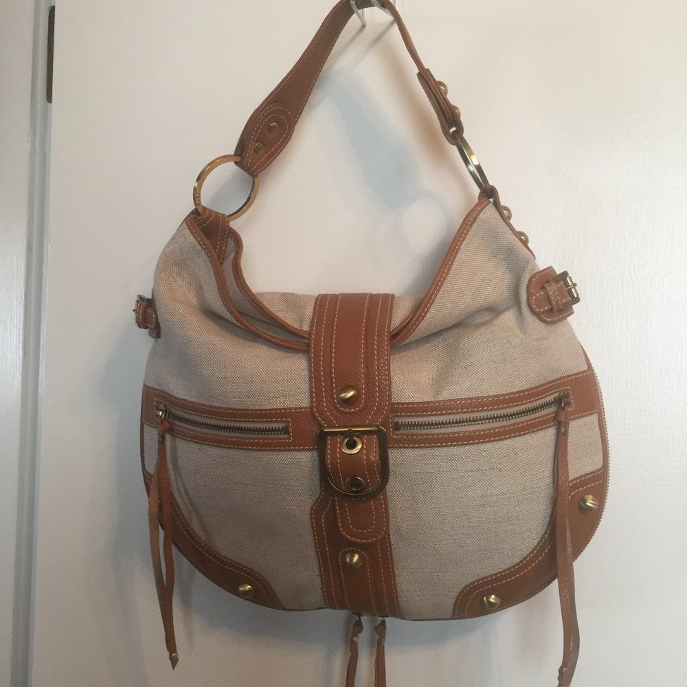 Rafe Leather And Canvas Handbag  "Pre-owned"